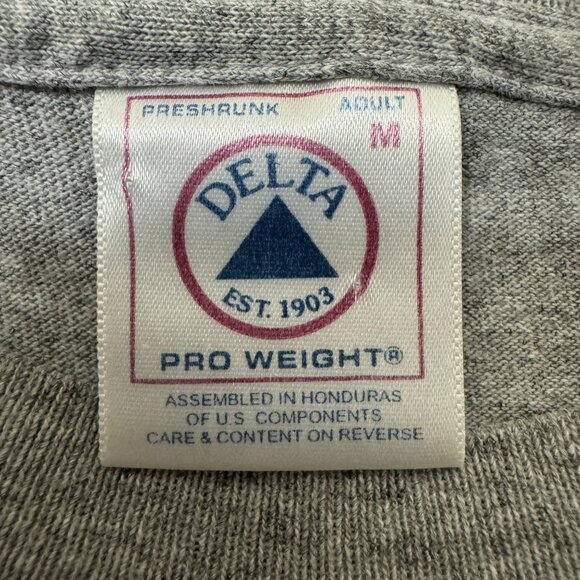 VTG Purdue Boilermakers Shirt Men's Medium Gray Sportswear 90s Delta Pro Weight - Picture 2 of 8